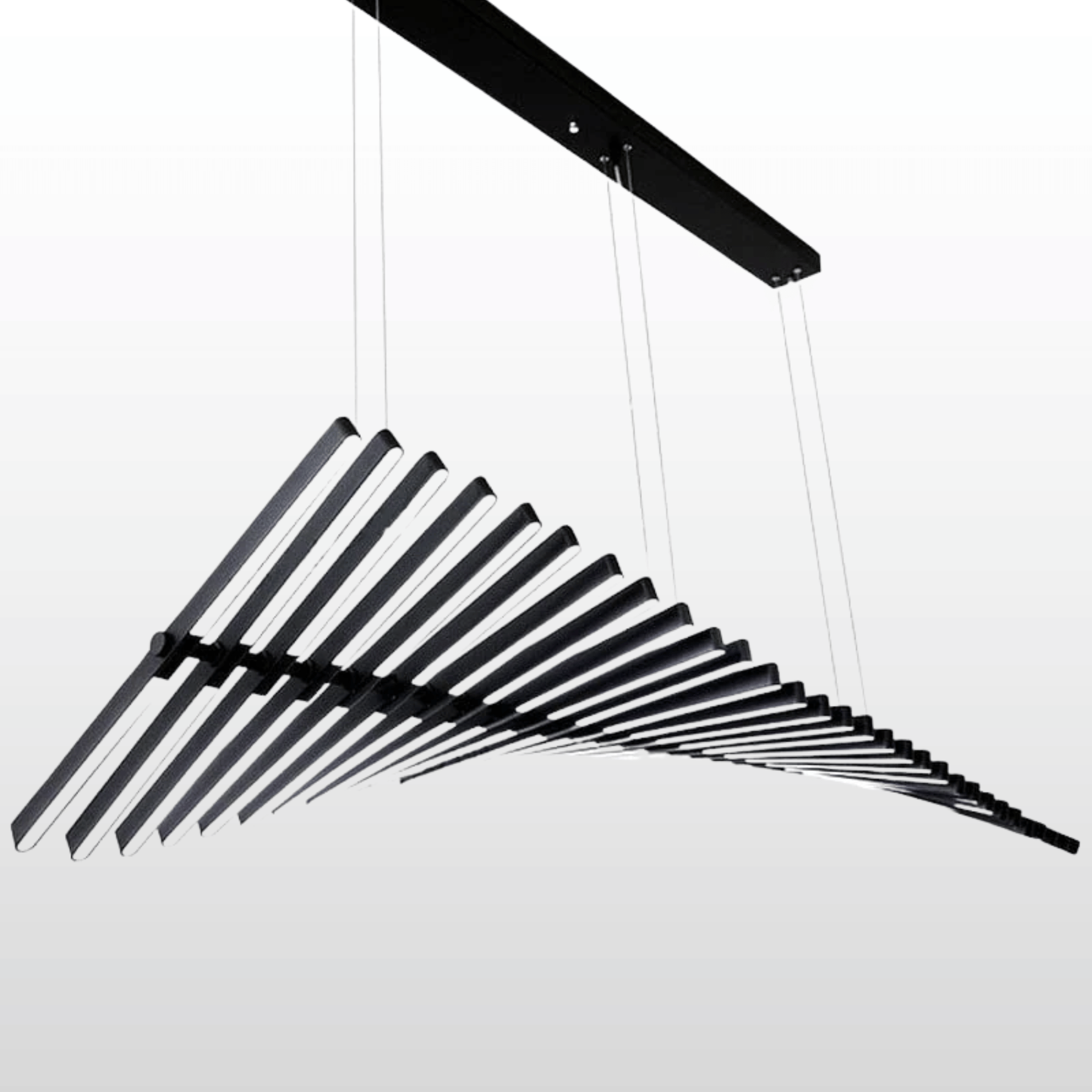 Black Dimmable LED Chandelier | Modern Ceiling Light, Chandeliers, Nattbue