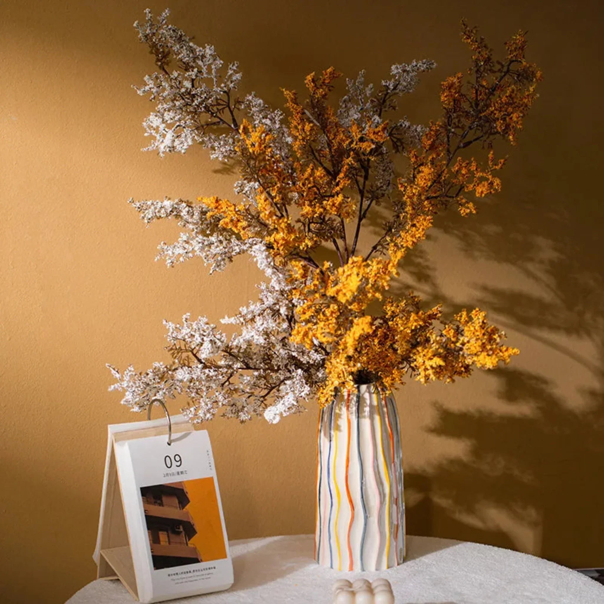 Randal Colorful Ceramic Vase — Nordic Stripe Design, Vases, Multicolor Striped Decor