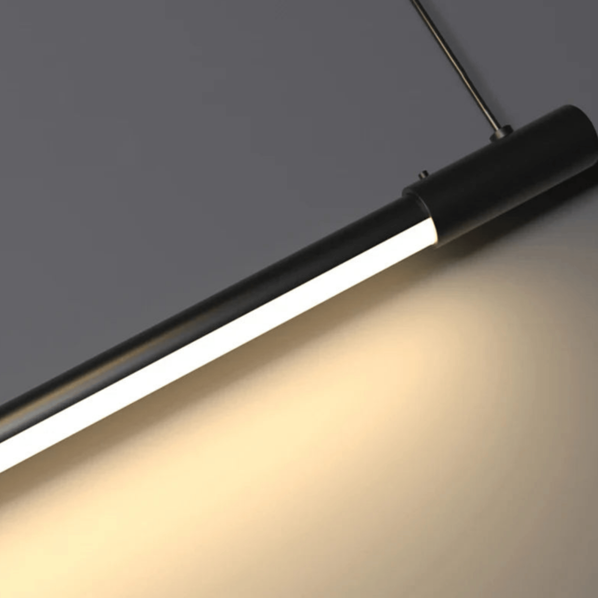 Rekke Linear LED Pendant Light for Modern Kitchens, Ceiling Fixtures, Aluminum Black