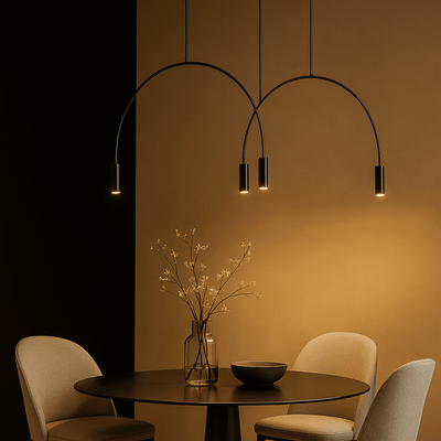 Translation missing: de.Sirkla 4-Light Black Semi-Circle Pendant Light, Ceiling Fixtures, Architectural