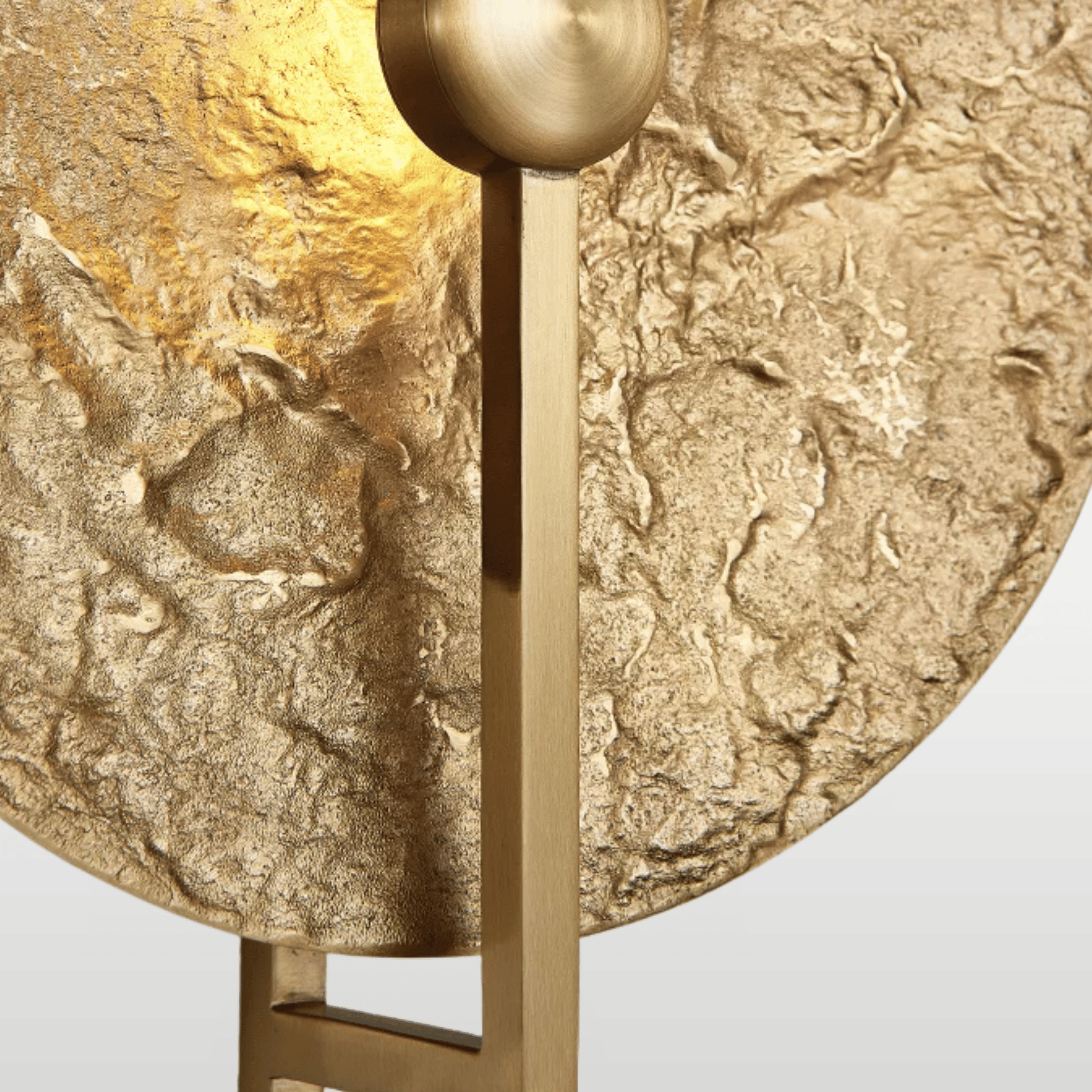 Skiva Hammered Copper Disc Wall Sconce Brass Light, Fixtures, Sculptural