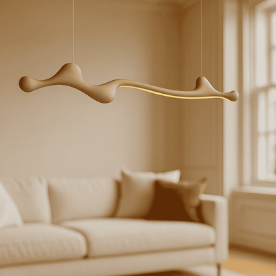 Translation missing: de.Skoglyn Ash Wood Dimmable Linear Pendant Light, Ceiling Fixtures