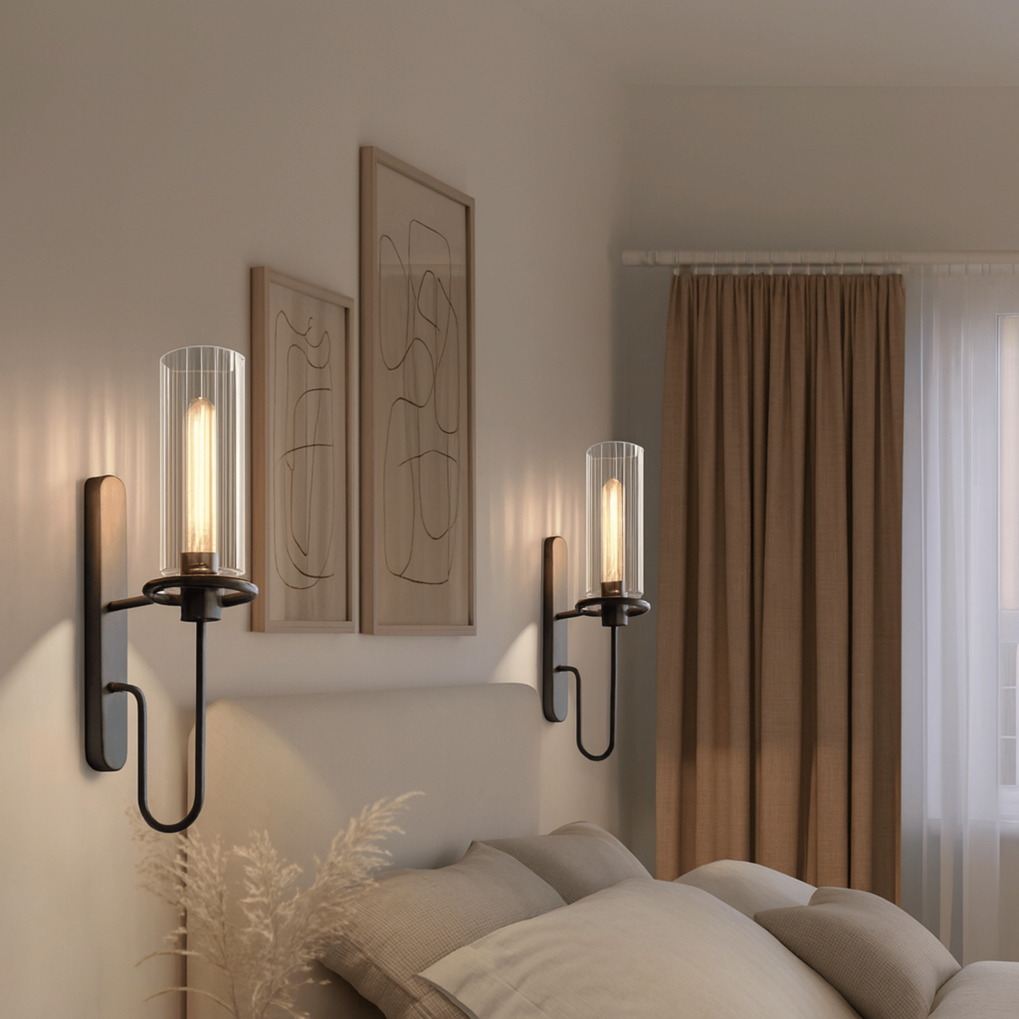 Nordic Glass Wall Sconce Warm Ambient Light Skygge, Fixtures