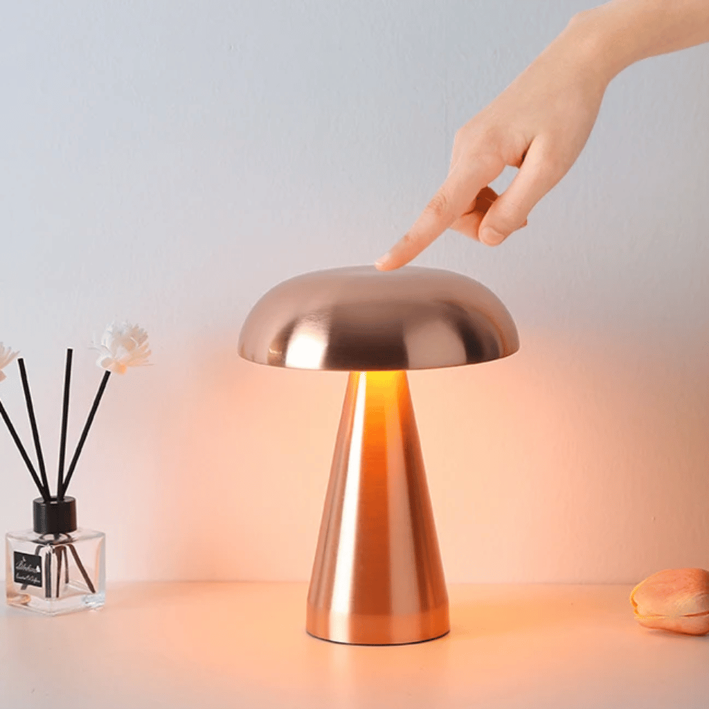 Nordic Retro Mushroom Table Lamp Rechargeable LED, Lamps, Solglo