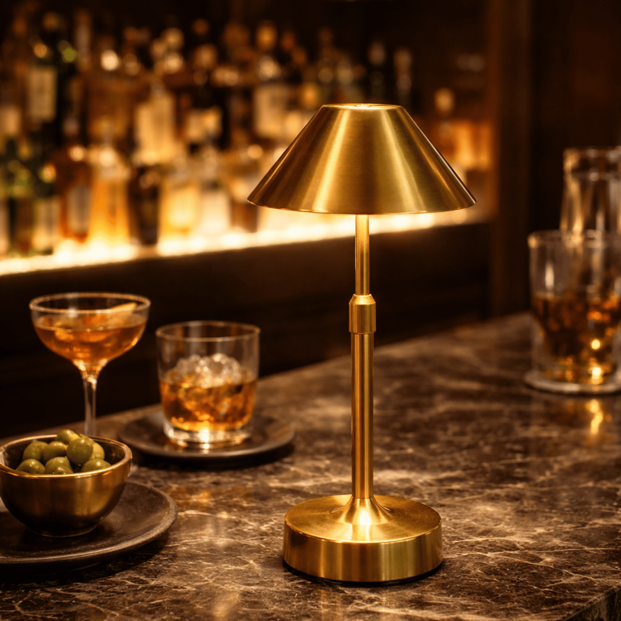 Solra Rechargeable Cordless Touch-Dimming LED Lamp, Table Lamps, Telescopic Dimmable