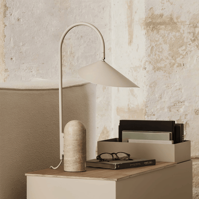 Translation missing: de.Nordic Marble Arc Table Lamp Minimalist Design, Beige, Lamps, Solvei Danish