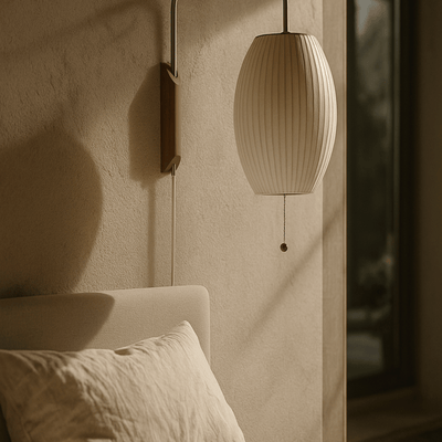 Translation missing: de.Solvei Silk Wall Sconce — Nordic Minimalist Design, Oval, Ceiling Light Fixtures, Lamp for Bedroom