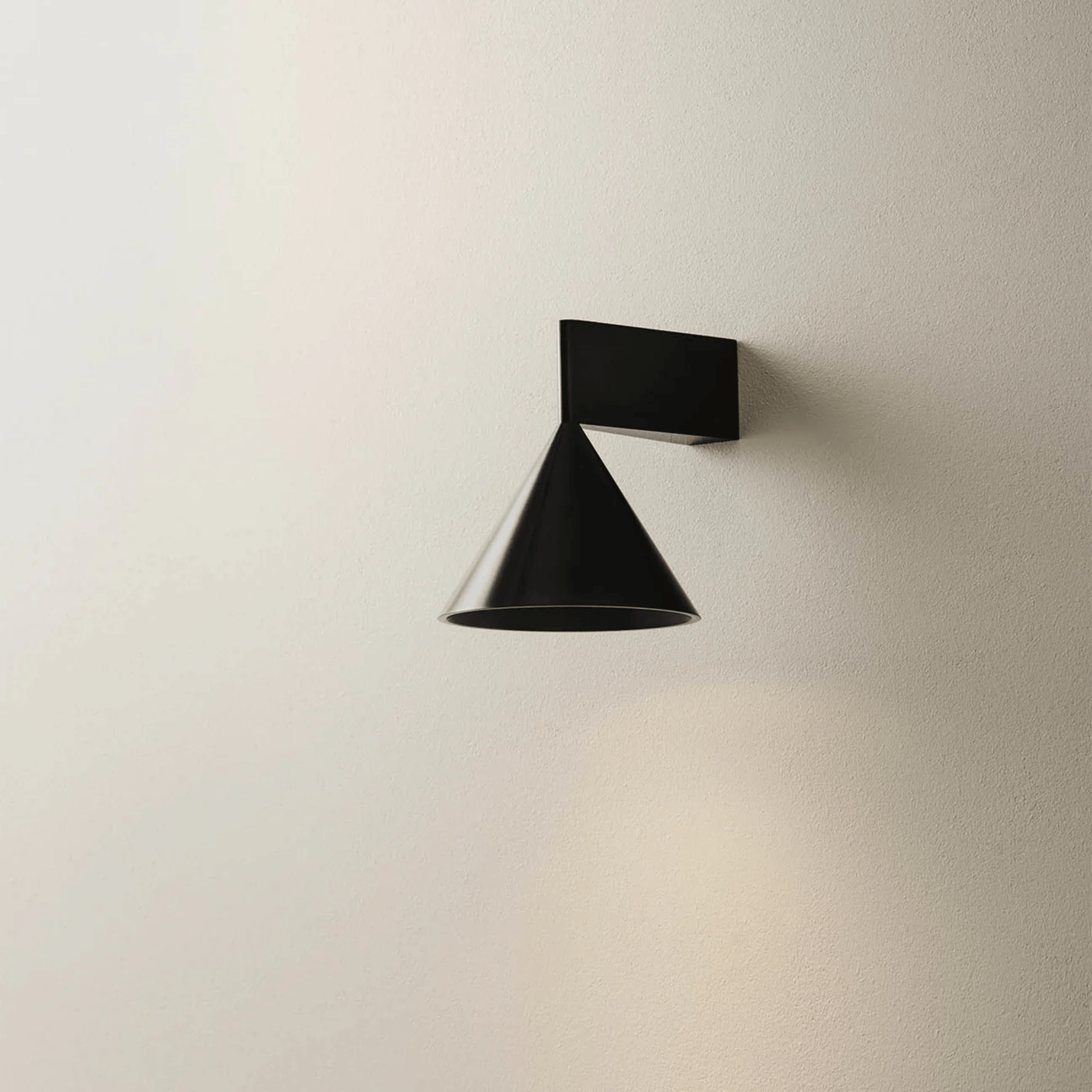 Modern Aluminum Cone Wall Sconce with LED Included, Black, Light Fixtures, Spira Up Down