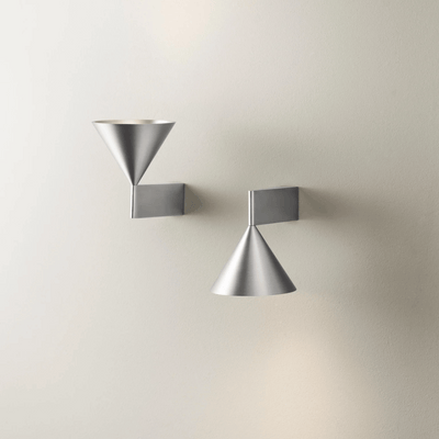 Translation missing: de.Modern Aluminum Cone Wall Sconce with LED Included, Silver, Light Fixtures, Spira Up Down