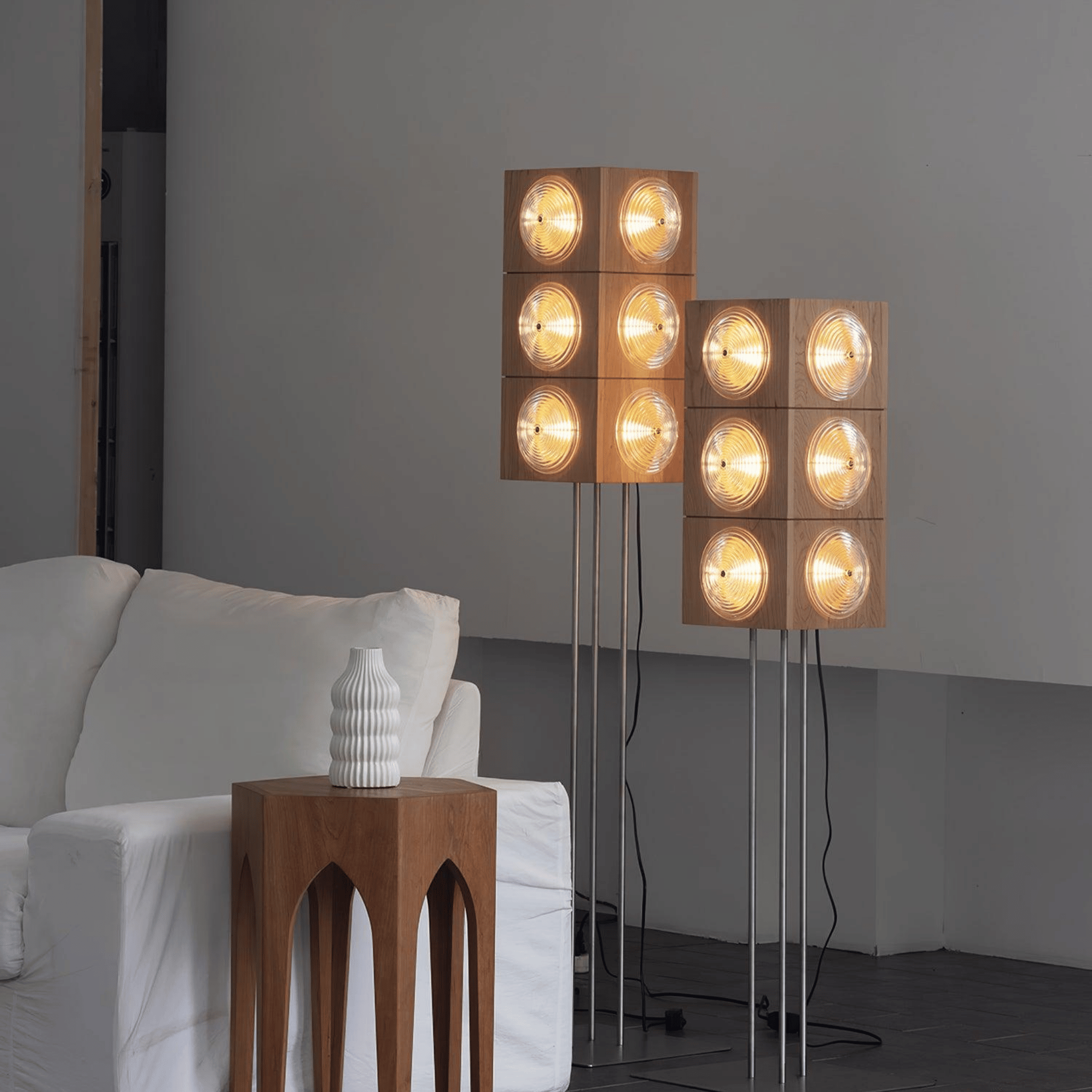 Stavra Dimmable Solid Wood Scandinavian Floor Lamp, Lamps, LED Architectural