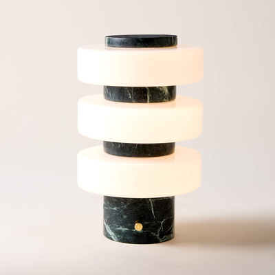 Translation missing: de.Stacked Green Marble Table Lamp for Modern Interiors, Lamps, Steina Nordic