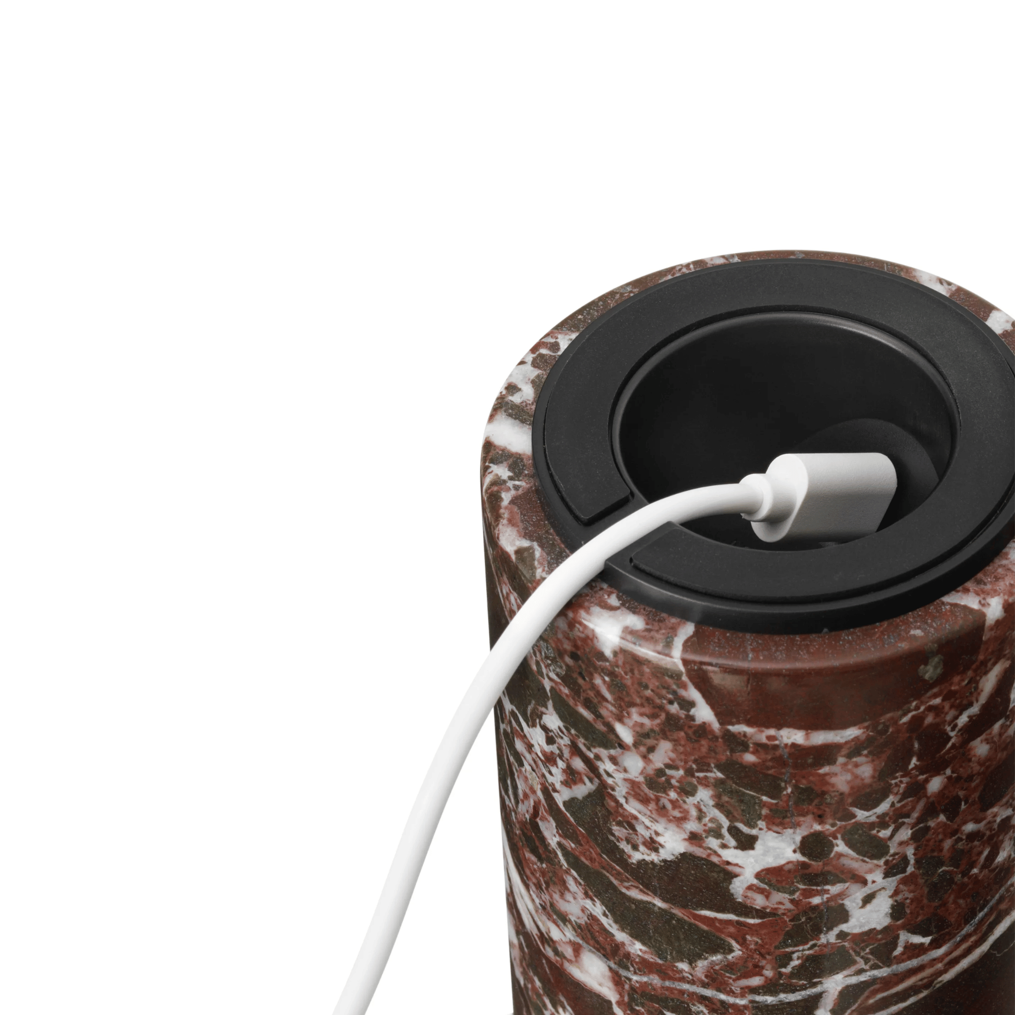 Stenvei Nordic Marble Table Lamp with USB Port, Red, Lamps, Touch Charging