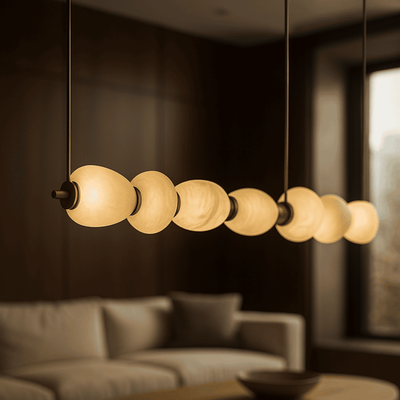 Translation missing: de.Stenvei Marble Pendant Light – Gold Dimmable 53 in, Ceiling Fixtures, Natural
