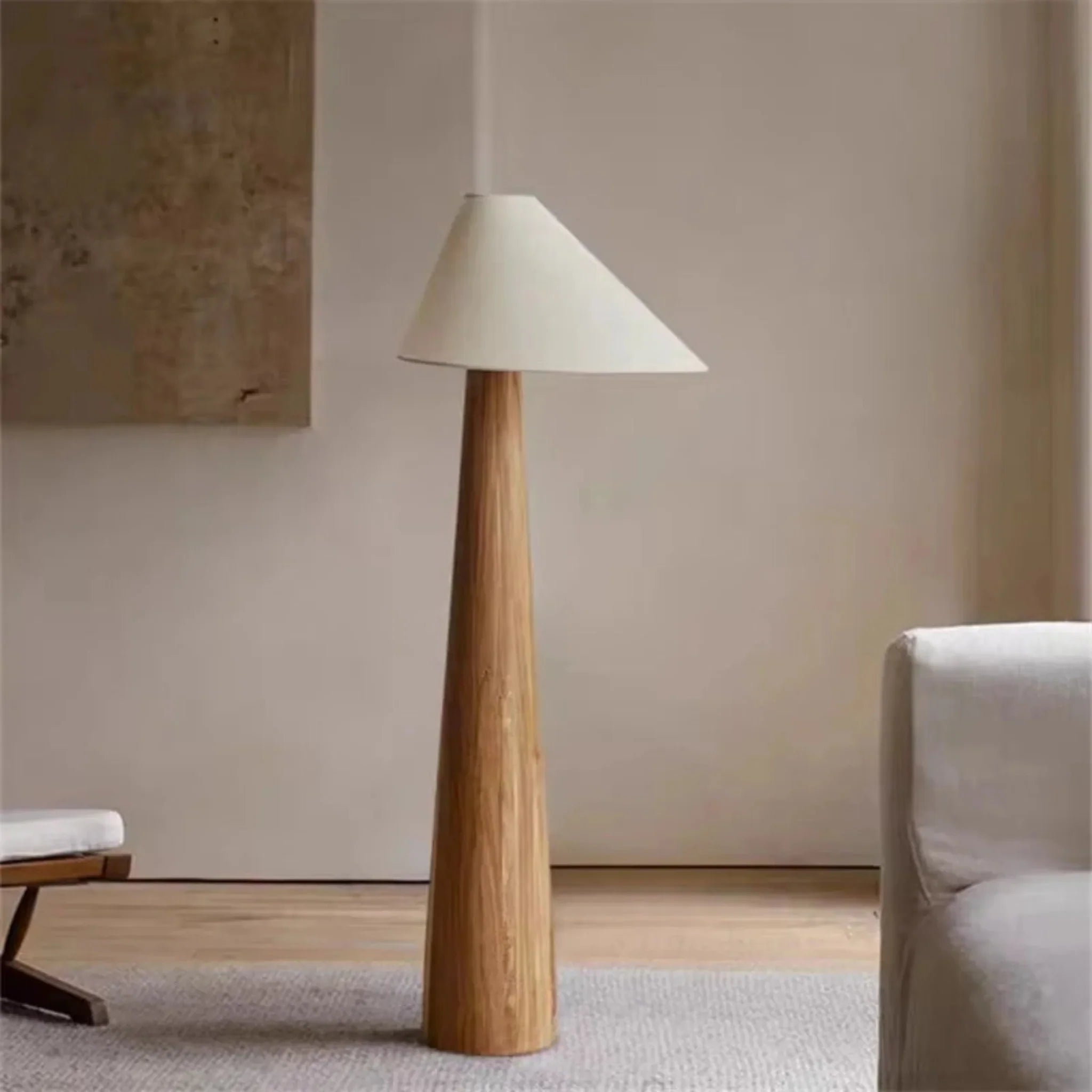 Solid Wood Wabi-Sabi Floor Lamp Zen Nordic Design, lamp, Lamps, Stille Japanese