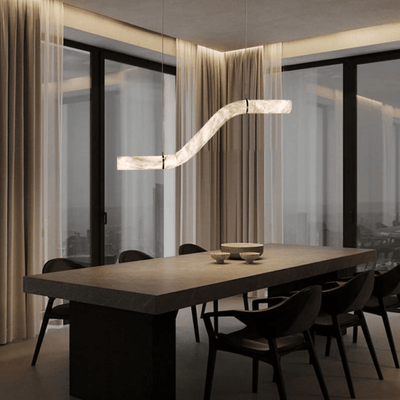 Translation missing: de.Strøma Marble Wave Sculptural Pendant Light Dining, Medium / Warm light, Ceiling Fixtures, Genuine