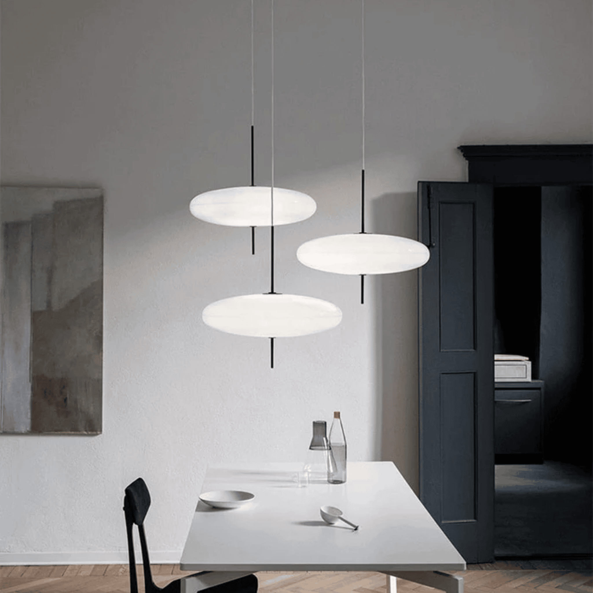 Scandinavian Flying Saucer LED Pendant Light White, Ceiling Fixtures, Svevlys Nordic
