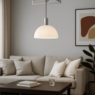 Translation missing: de.Svinga Swing-Arm Pendant Light for Kitchen Island, White, Ceiling Fixtures, Nordic Adjustable