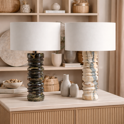Translation missing: de.Svirla Marble Table Lamp - Sculptural Stone Light, Lamps, Nordic Design
