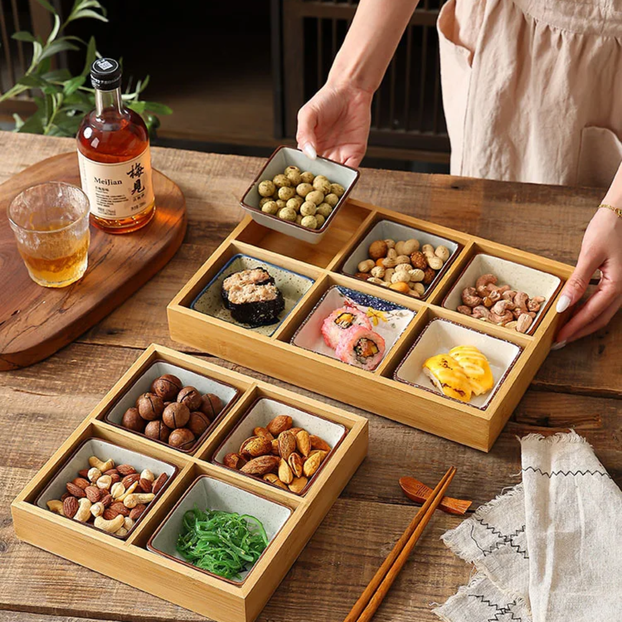 Japanese Ceramic Dipping Dish Set 4 Pieces Skonne, Mixed, Dinnerware Sets, Torvid Dishes
