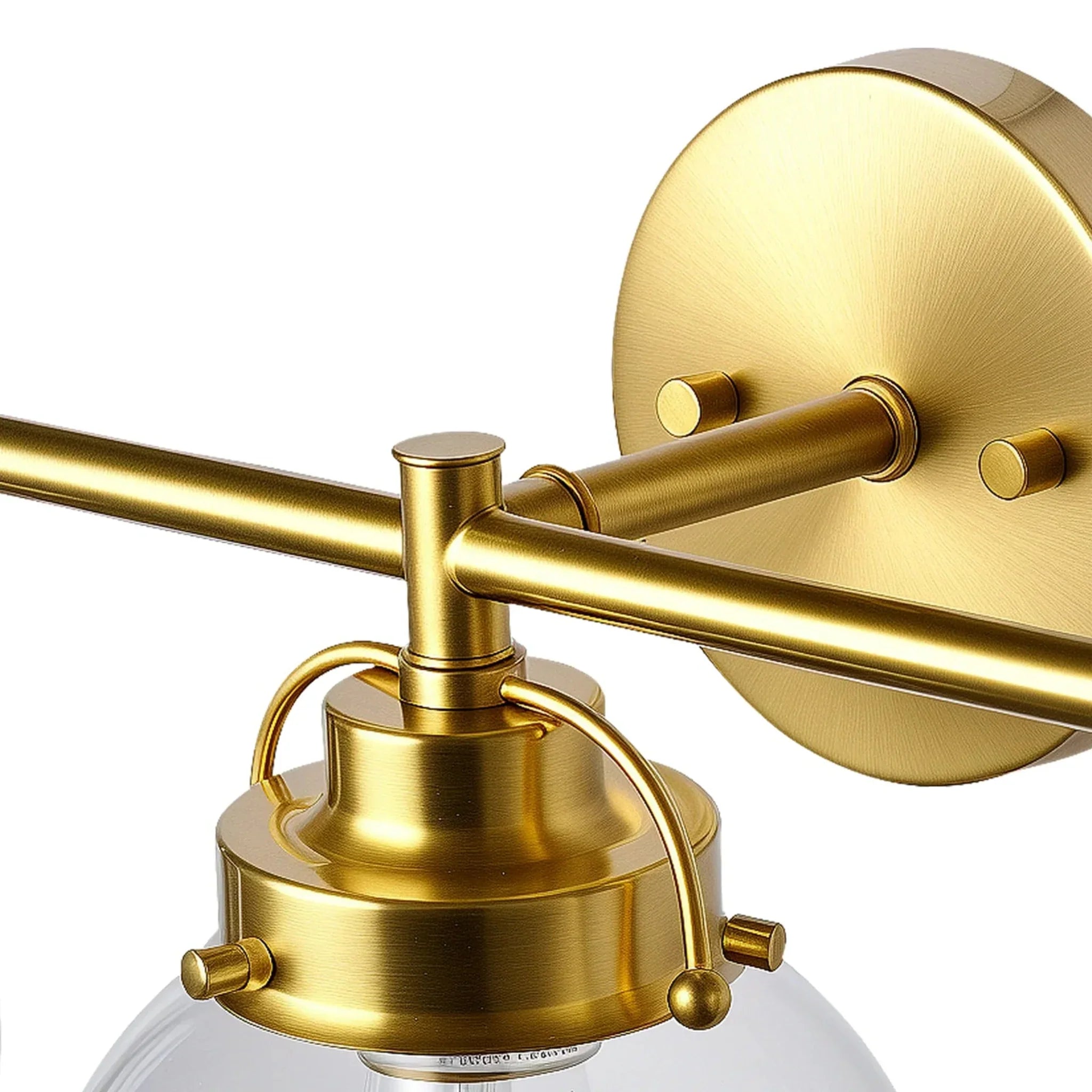 Trekule 3-Light Glass Globe Vanity Wall Light Gold, Fixtures