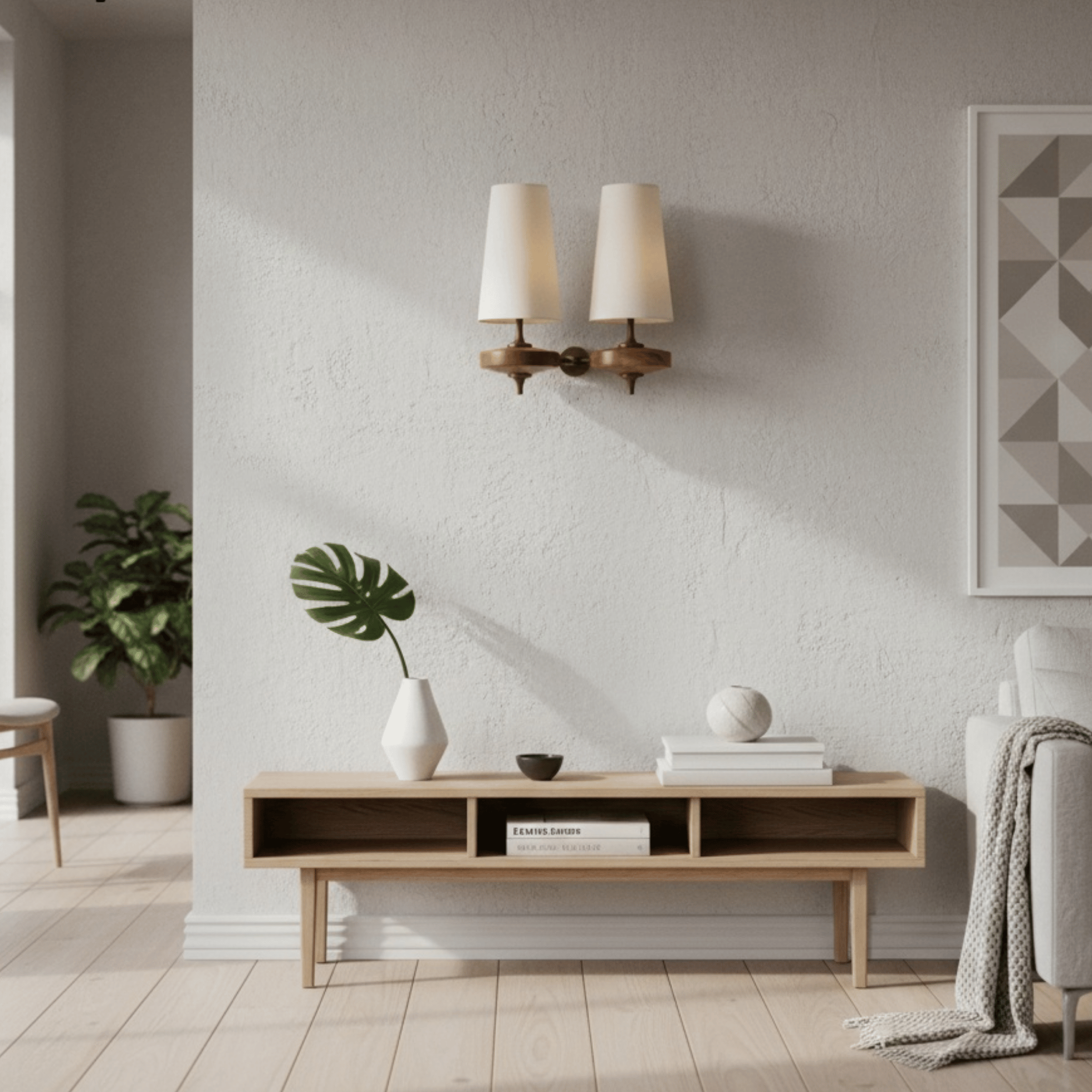 Tviljo Dual Fabric LED Wall Lamp Warm Nordic, Light Fixtures