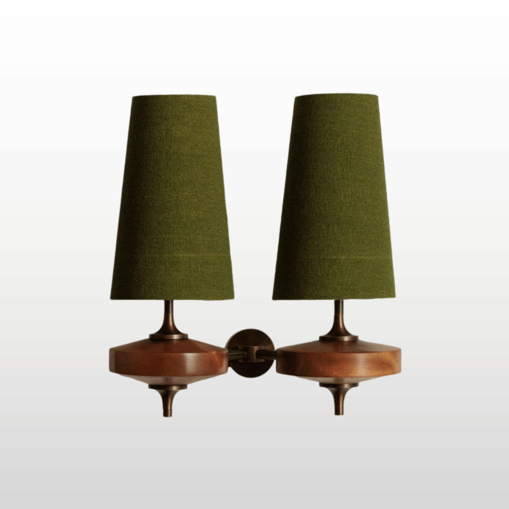 Tviljo Dual Fabric LED Wall Lamp Warm Nordic, Green, Light Fixtures