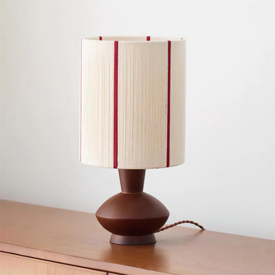 Translation missing: de.Rustic Solid Wood Table Lamp with Hemp Rope Accent, Lamps, Vedra Vintage